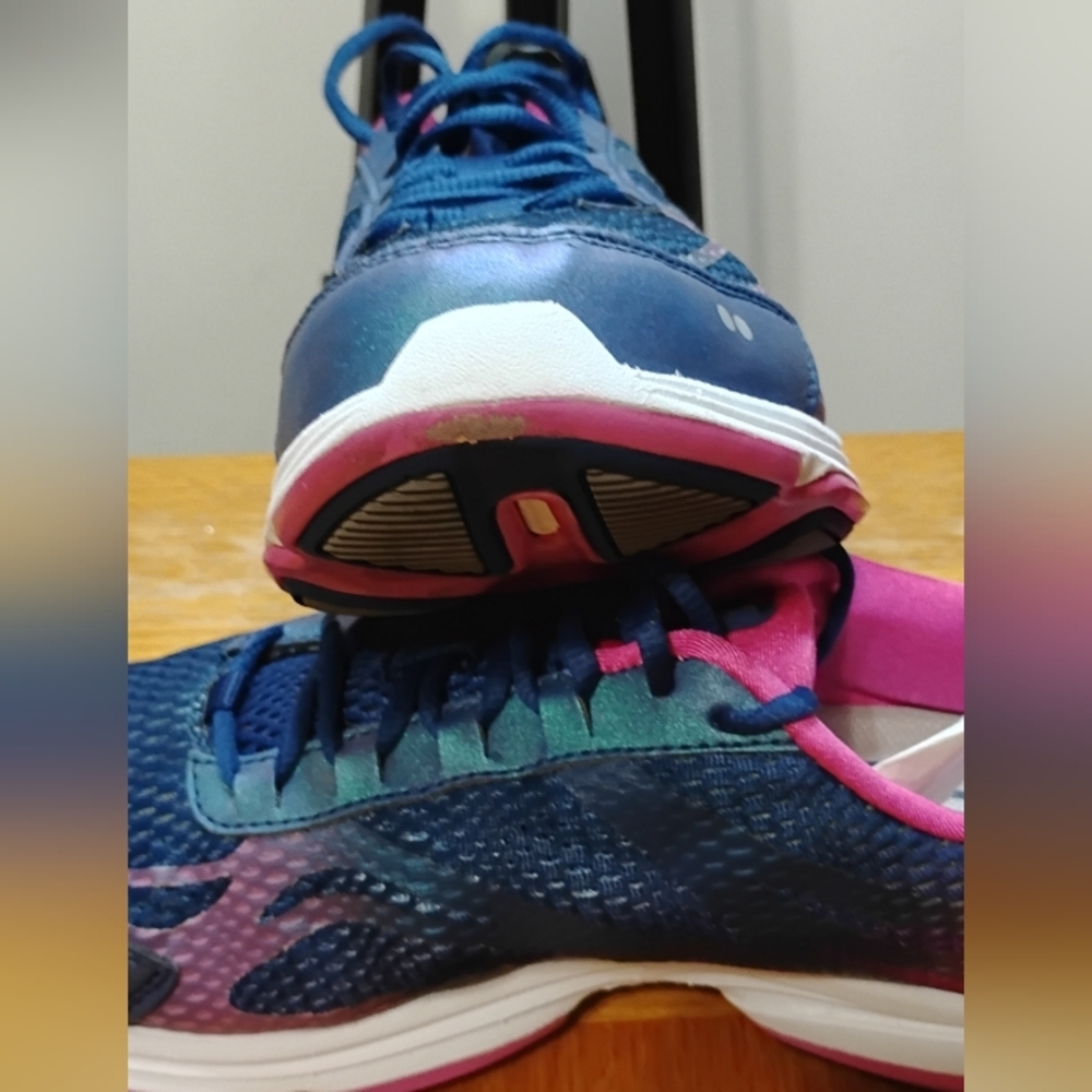 Ryka Womens 9.5 Devotion Plus 2 Walking Sneakers Blue Pink Comfort Athletic Shoe - Picture 6 of 16